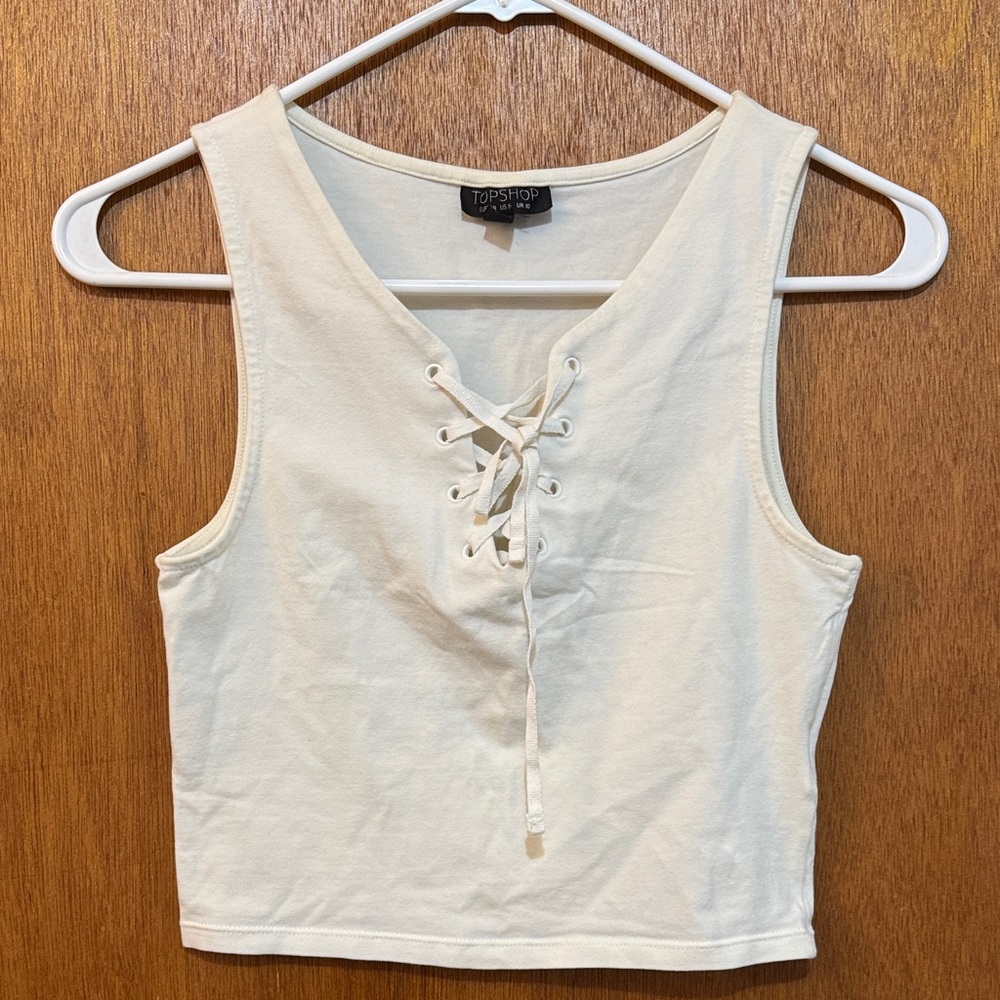 Topshop White Crop Top
